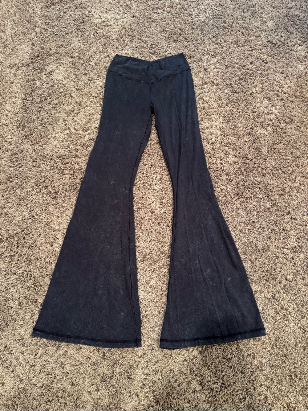 aerie Black Flared Wide-Leg Yoga